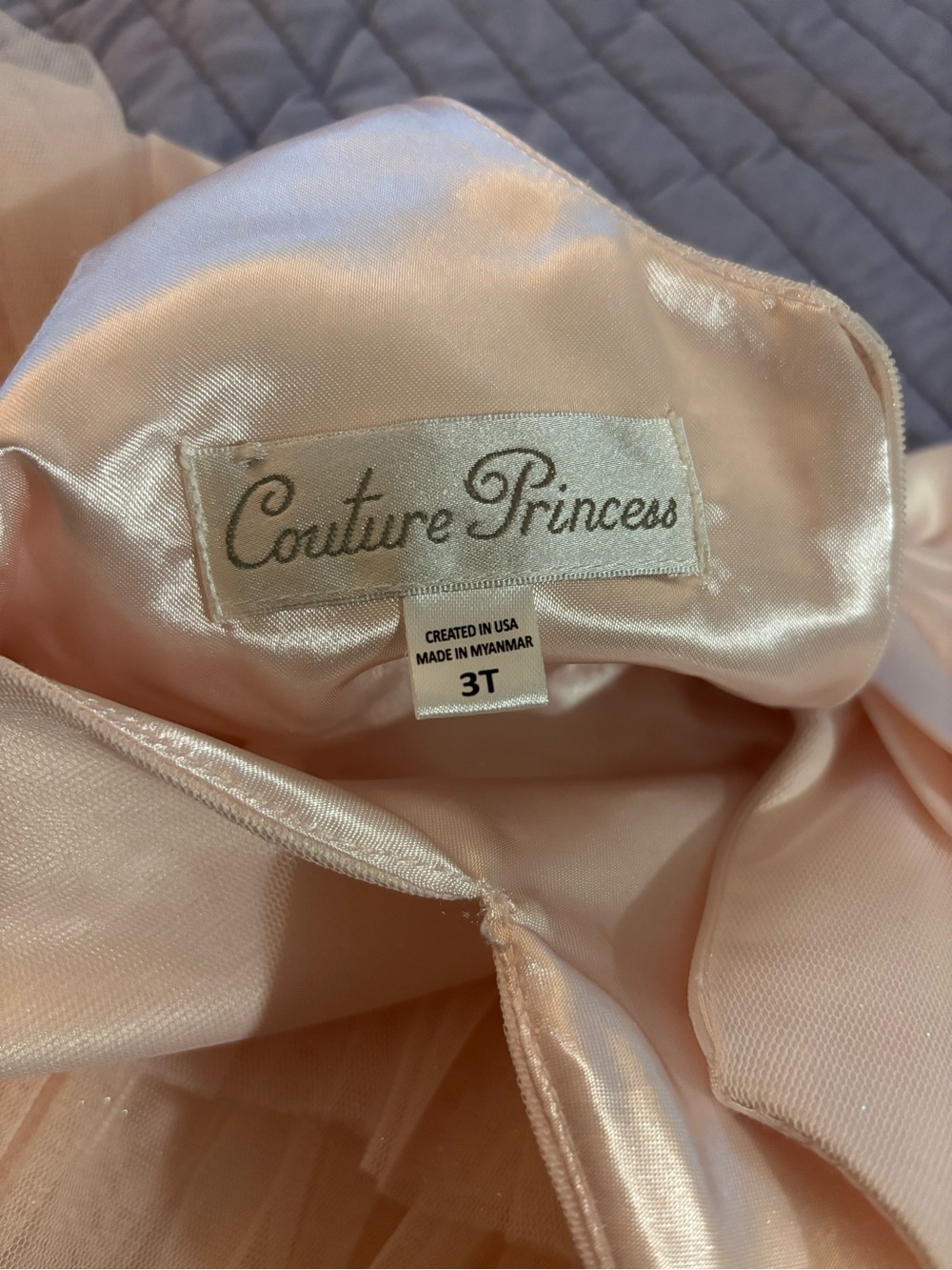 Girls Pearl-Belt Pink Tulle Party Dress - Picture 3 of 3